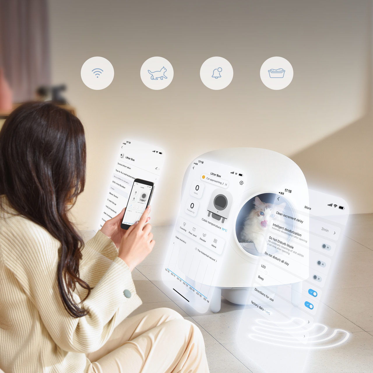 Petree Cube - Self-Cleaning Litter Box