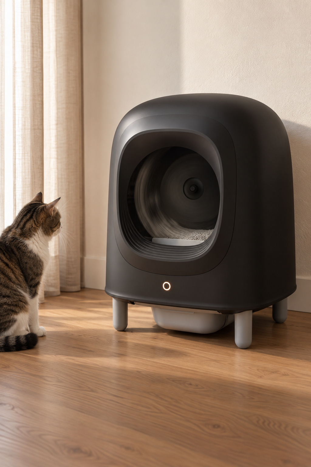 Cube reinigt automatisch na elk bezoek.