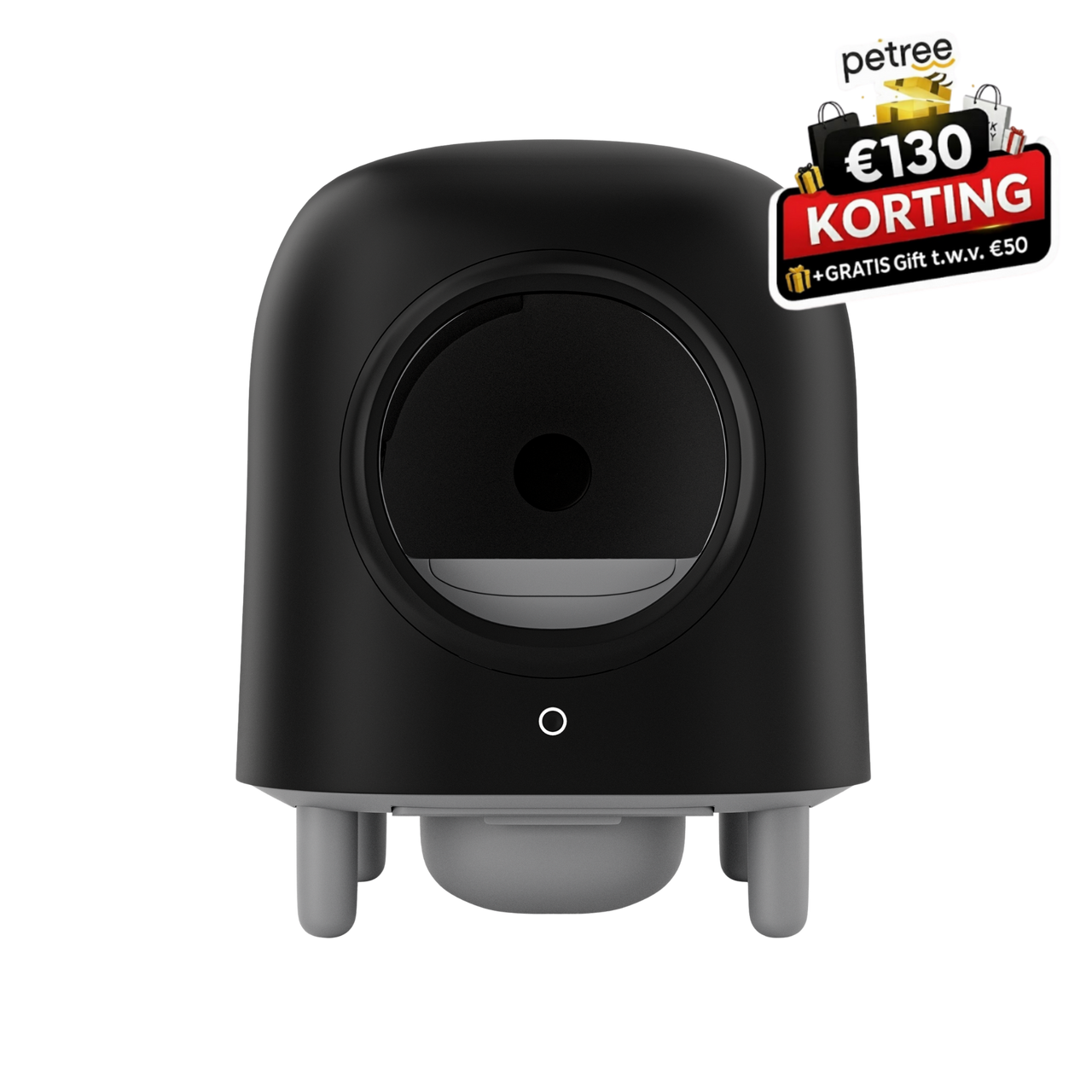 Petree Cube – Self-Cleaning Litter Box – Black Edition