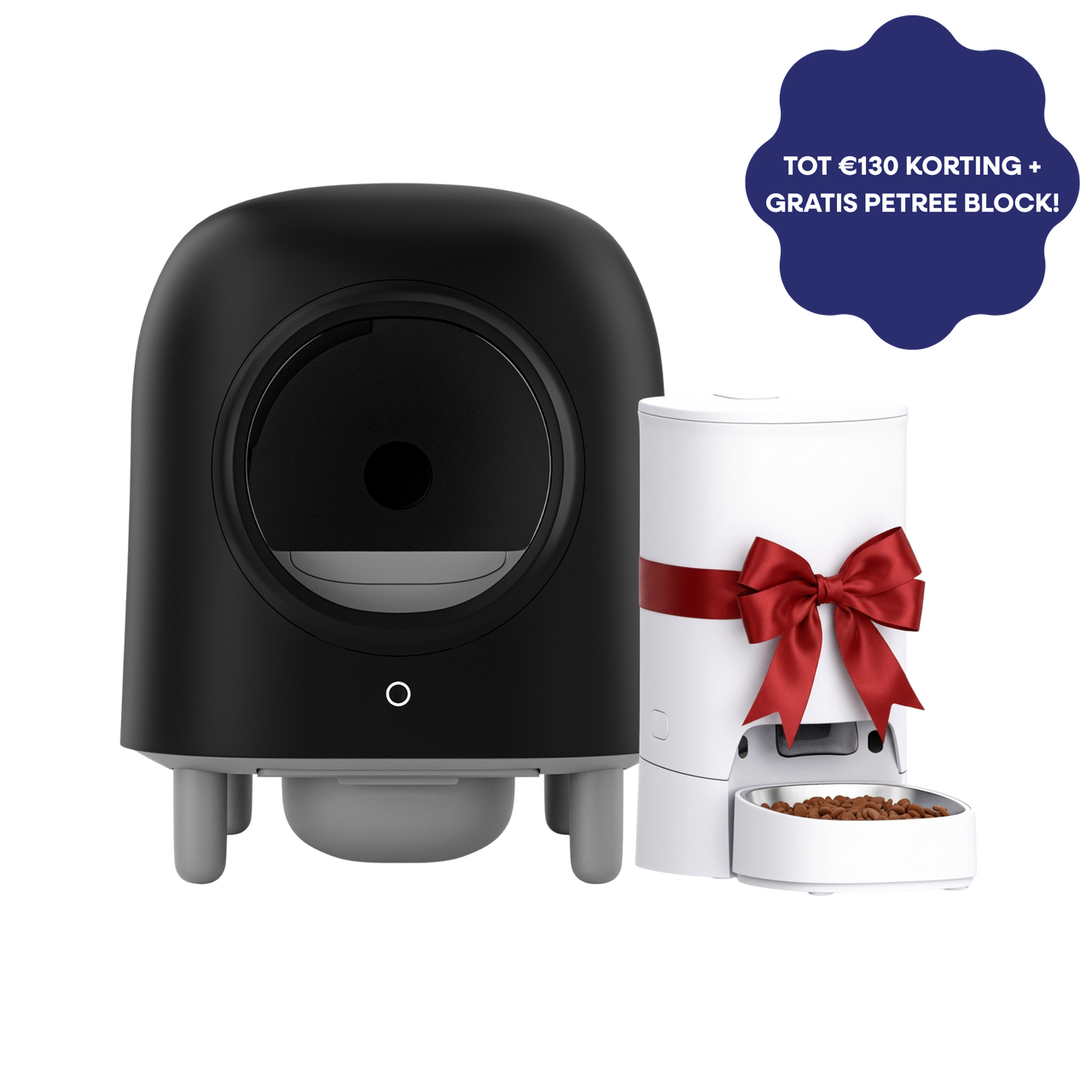 Petree Cube – Self-Cleaning Litter Box – Black Edition